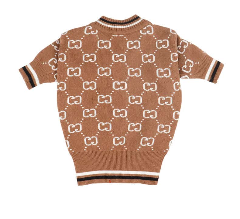 Luxury Khaki Dog Sweater