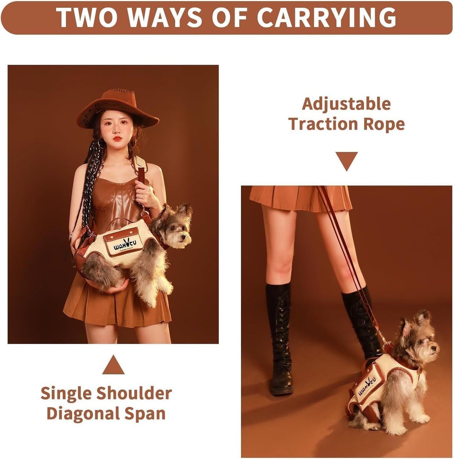Hands-Free Shoulder Yorkie Carrier