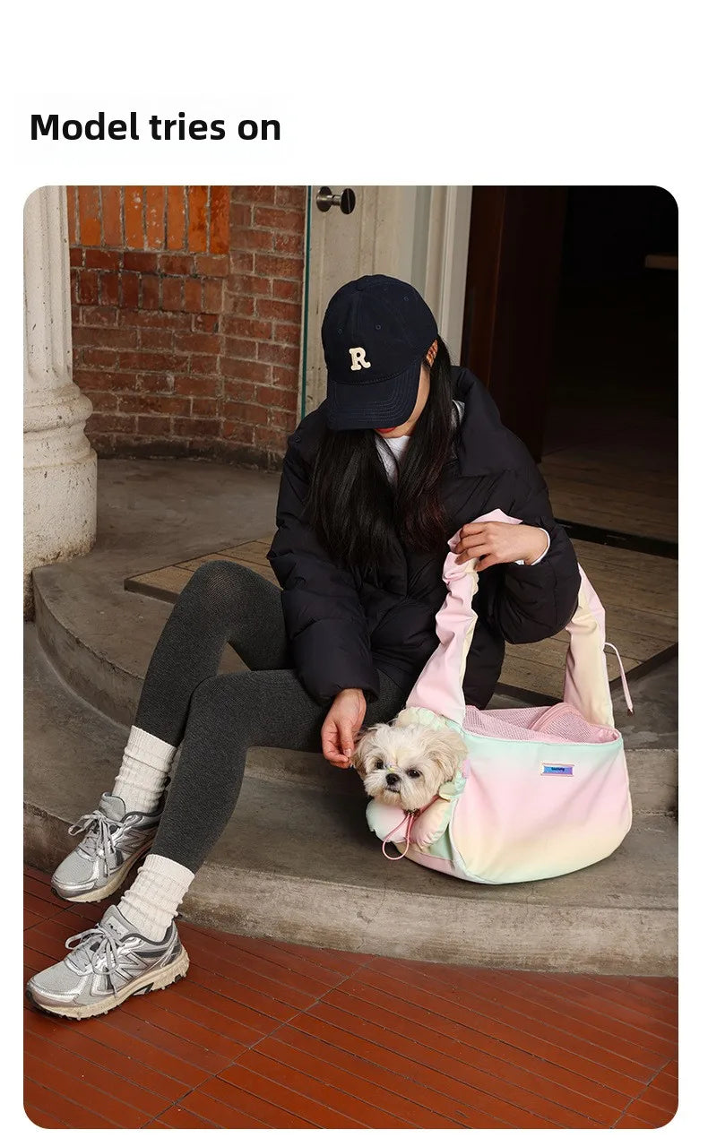 Pastel Bloom Pet Carrier Bag