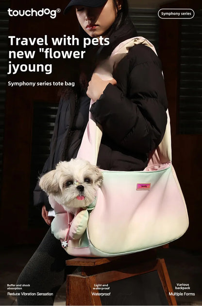 Pastel Bloom Pet Carrier Bag